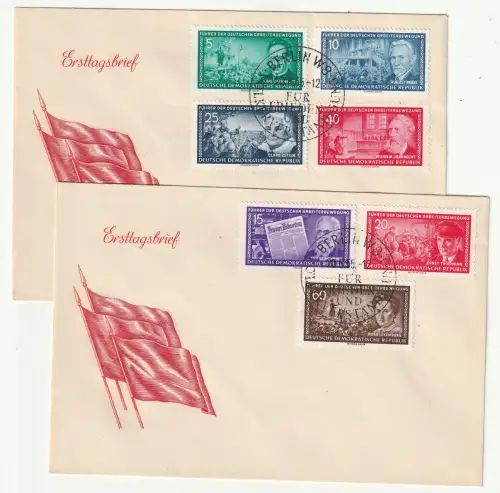 DDR-FDC: Führer der dt. Arbeiterbewegung (1955) 
