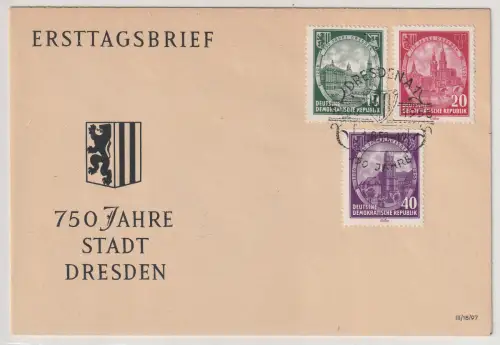 DDR-FDC: 750 Jahre Dresden (1956);