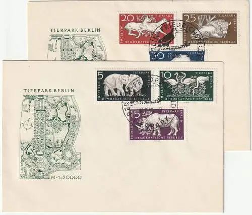 DDR-FDC: Tierpark Berlin (1956) 