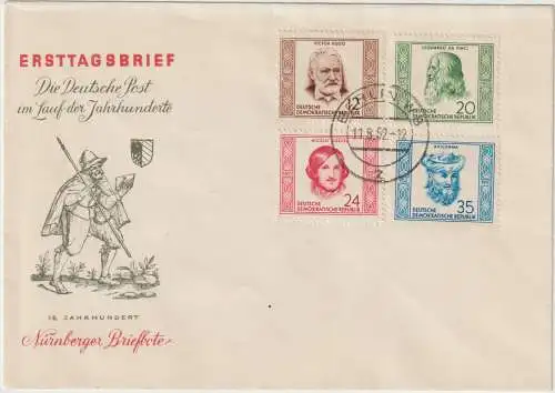 FDC Berühmte Persönlichkeiten 1952