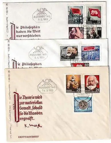DDR-FDC: Karl-Marx-Satz 1953