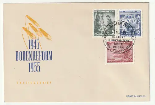 DDR-FDC: Bodenreform (1955);