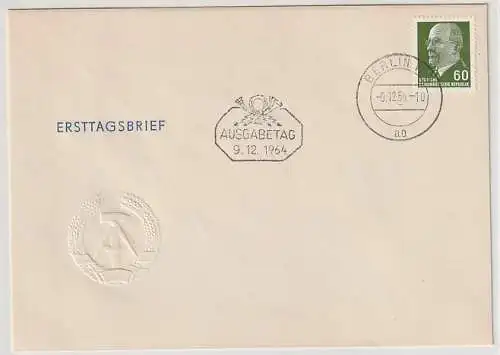 DDR - FDC: 60 Pfennig Ulbricht