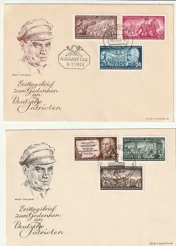 DDR FDC: Deutsche Patrioten 1953