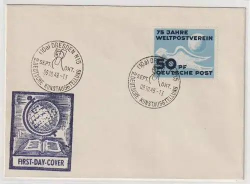 DDR-FDC: 75 Jahre UPU, Befund Mayer