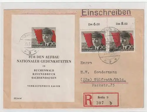 DDR-FDC: Block 14 (Thälmann), geprüft Mayer