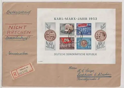 DDR-FDC; Karl-Marx-Block 9 B, Attest Mayer