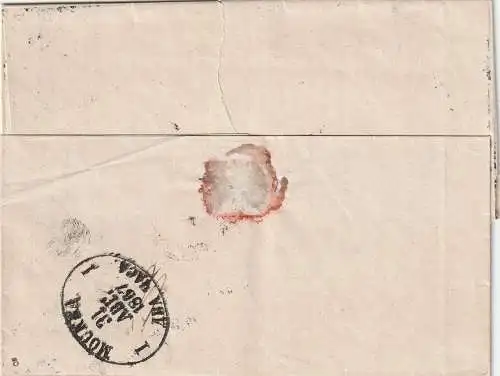 Russland: Nr. 15 z auf vollst. Brief, ab Moskau 1867, gepr.
