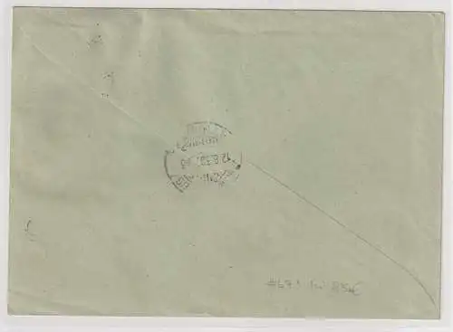 DR: "Braunes Band 1938" auf R-Brief, Sonderstpl.