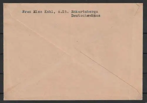 Eckartsberga Nr. 2 auf Sammlerbrief, gepr. Zirkenbach