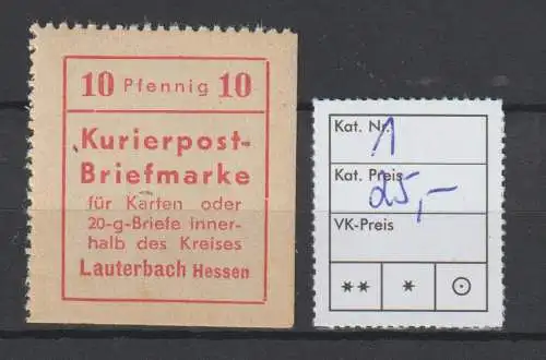 Lauterbach, gezähnt ** (MNH)