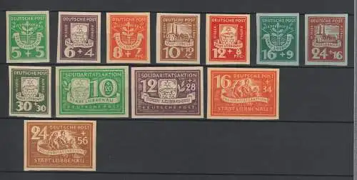 Lübbenau 1 - 12, geschnitten, ** (MNH)