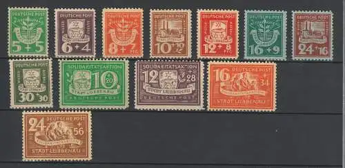 Lübbenau 1 - 12, gezähnt, ** (MNH)