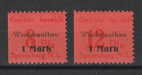 Spremberg 15/16 A, postfrisch MNH