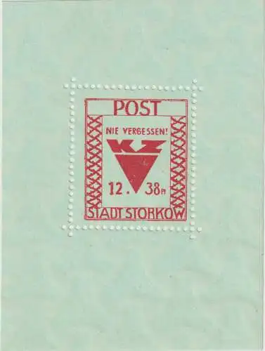 Storkow Block 2 A Y , ** (MNH)