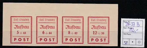 Strausberg 4er-Zusammendruck geschnitten, **