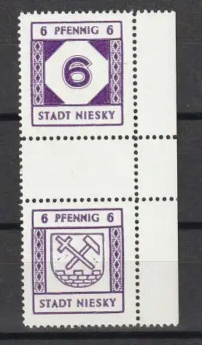 Niesky: Zusammendruck SZ 5, ungebraucht