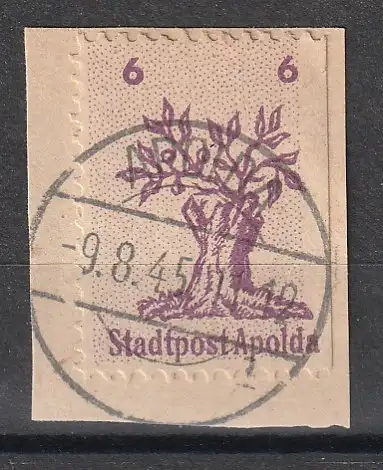 Apolda Nr. 2 auf Briefstück