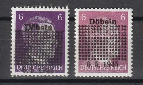 Döbeln Nr. 1 in a+b - Farbe, postfrisch (MNH)