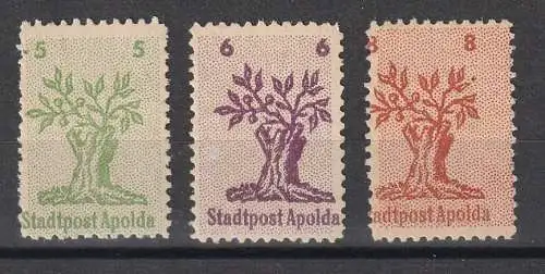 Apolda Nr. 1 - 3, postfrisch (MNH)