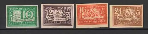 Lübbenau 9 - 12, geschnitten,, ** (MNH)