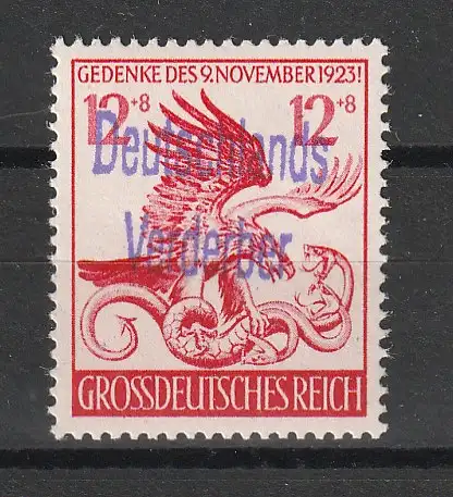 Meißen "Deutschlands Verderber" auf Sondermarke Mi 906, postfrisch