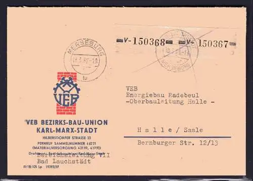 ZKD-Brief  MeF. Mi.-Nr. 26 V im Paar