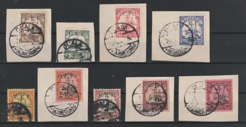 Kamerun/Britische Besetzung Nr. 1 - 9, Briefstücke