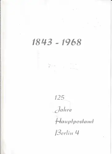 DDR-Gedenkblatt:Hauptpostamt Berlin 4 (A4 - 1968)