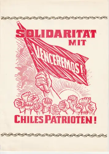 DDR-Gedenkblatt, Solidarität mit Chile, A2 - 1974