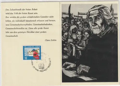 DDR-Gedenkblatt, Klara Zetkin, C2 - 1966