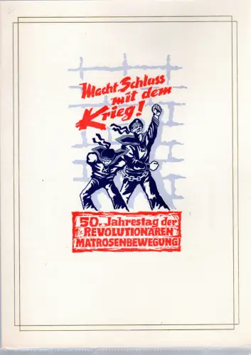DDR-Gedenkblatt, 50. Jahrestag der Revolutionären Matrosenbewegung