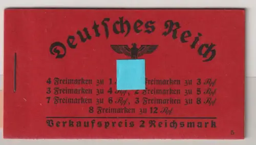 3. Reich: Markenheftchen Nr. 37.1.