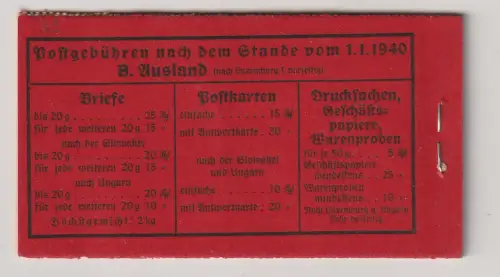 3. Reich: Markenheftchen Nr. 39.1.