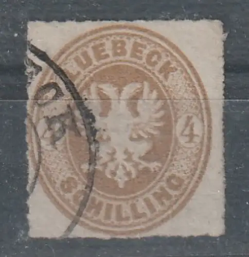 Lübeck Nr. 12, gestempelt, BPP-Kurzbefund