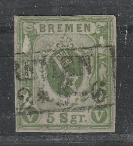 Bremen Nr. 4b, gestempelt, BPP-Befund