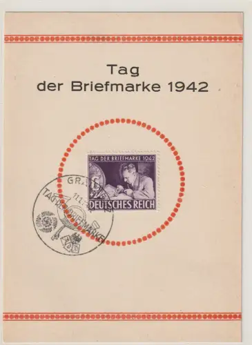 DR: Tag der Briefmarke 1942 - Schmuck-Ersttagskarte