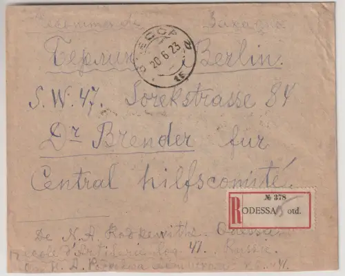 Einschreiben-Kgf.-Brief nach Deutschl. mit  10x Nr. 207