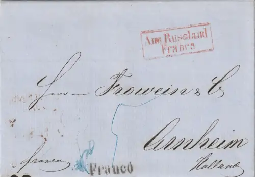 Russland Vorphilateliebrief von St. Petersburg nach Arnheim (Holland)