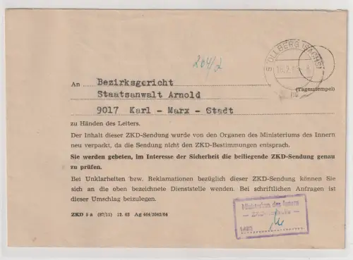 ZKD: Umverpackung nach beanstandeter Sendung