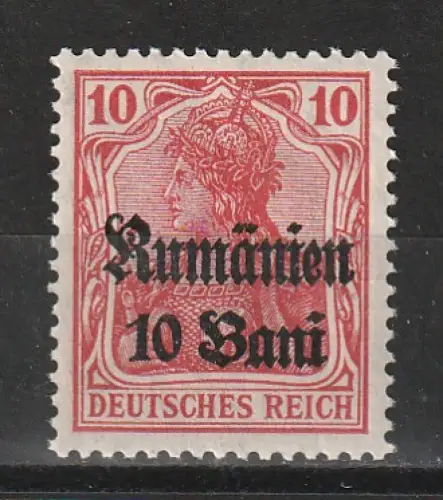 Dt. Bes. Rumänien: Nr. 9 in Farbvariante b, postfrisch, geprüft