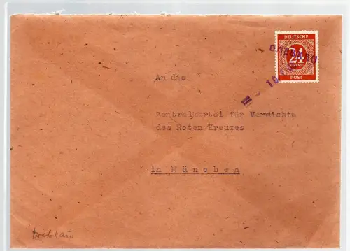 Notstempel Drebkau auf Bedarfsbrief