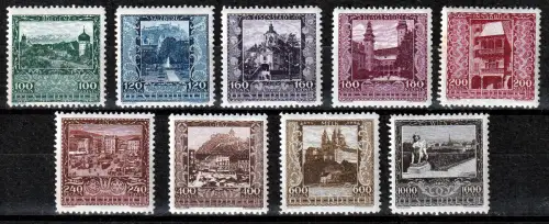 Österreich: Wohlfahrt Landeshauptstädte 1923, postfrisch