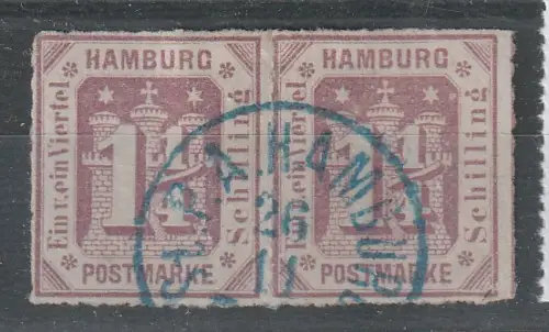 Hamburg: Nr. 22b im waager. Paar, Kurzbefund Mehlmann BPP