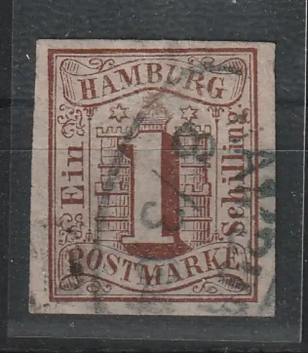Hamburg: Nr. 2, Ovalstempel Hamburg. Kurzbefund Mehlmann BPP