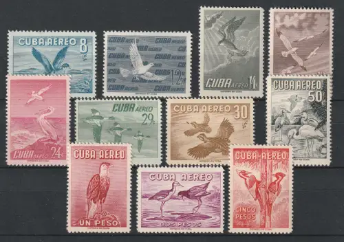 Kuba: Vogelsatz von 1956, postfrisch, komplett