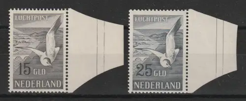 Niederlande: Silbermöven (1951) vom Seitenrand, postfrisch