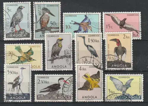 Angola Vogelsatz 1951 (24 Werte), gestempelt