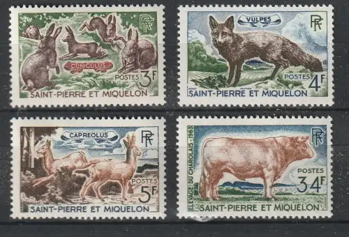 St. Pierre & Miquelon: Tiersatz 1964, postfrisch