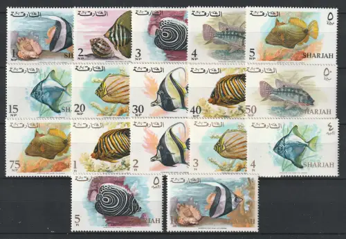 Sharjah: Fische 1966, postfrisch